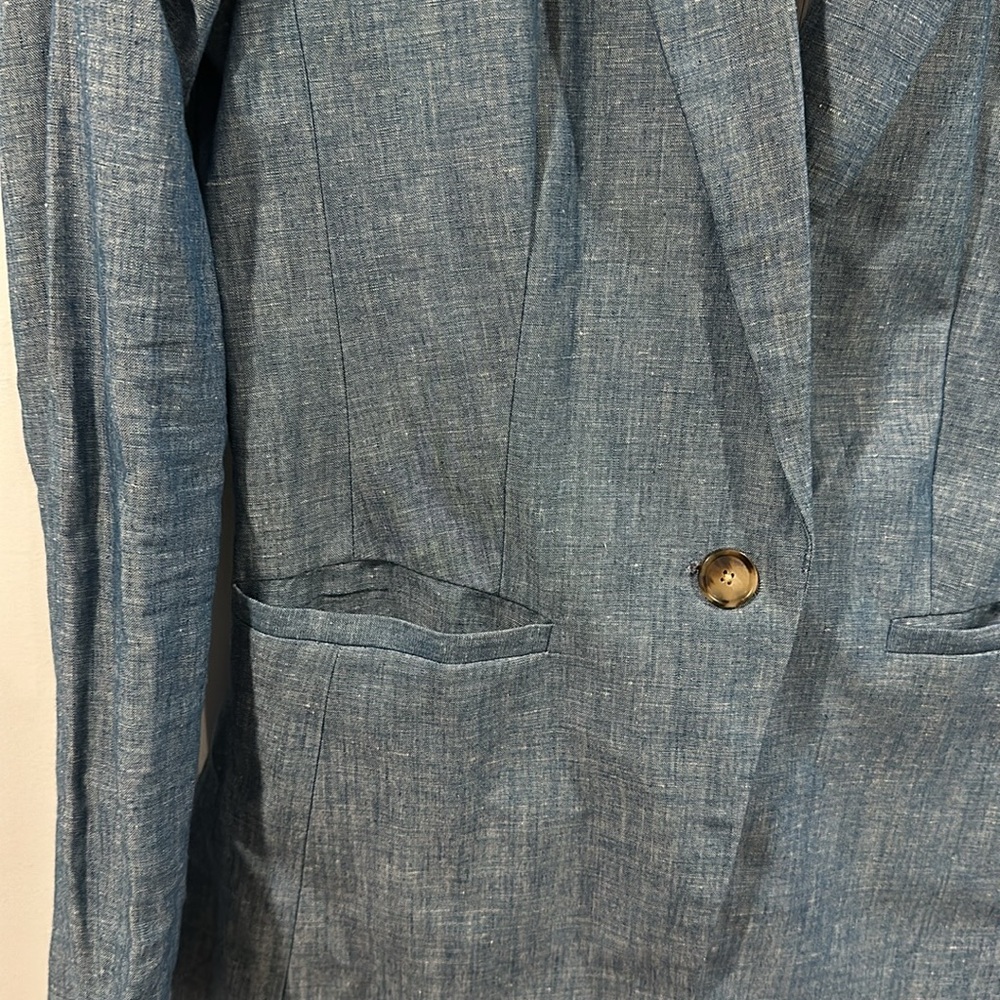 LOFT Chambray Blazer - Picture 2 of 4